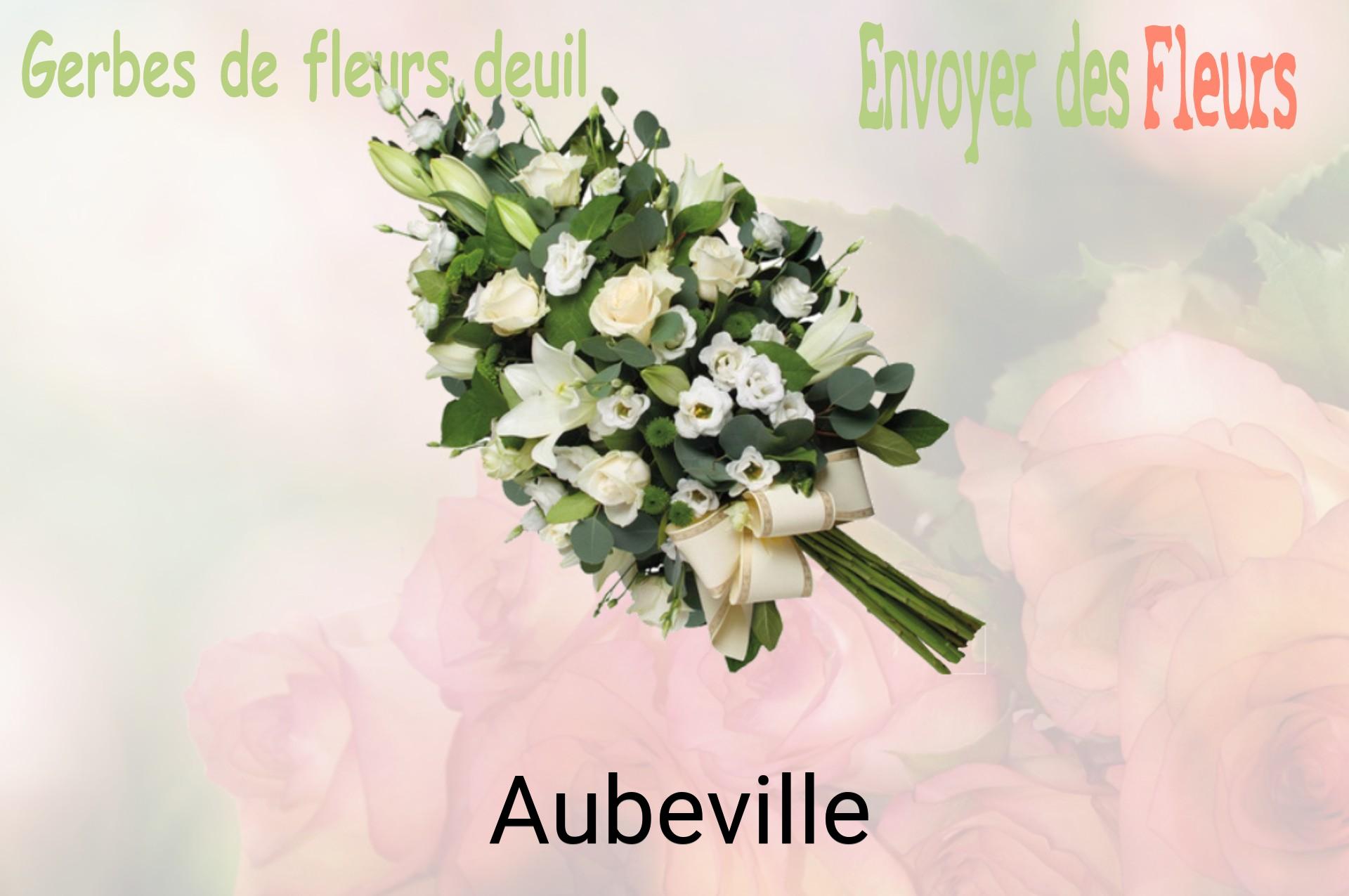 Gerbe de fleurs de deuil livrée à Aubeville
